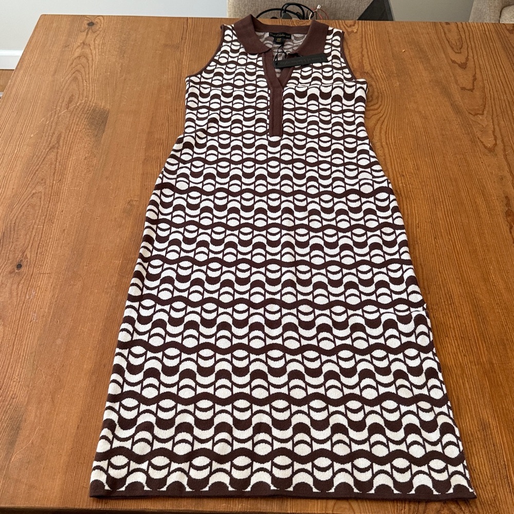 House of Harlow 1960 Brown Pattern Sweater Dress